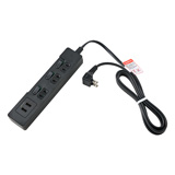 USBランプレス スイッチ付タップ ブラック WLS-E3232UA(BK)の写真